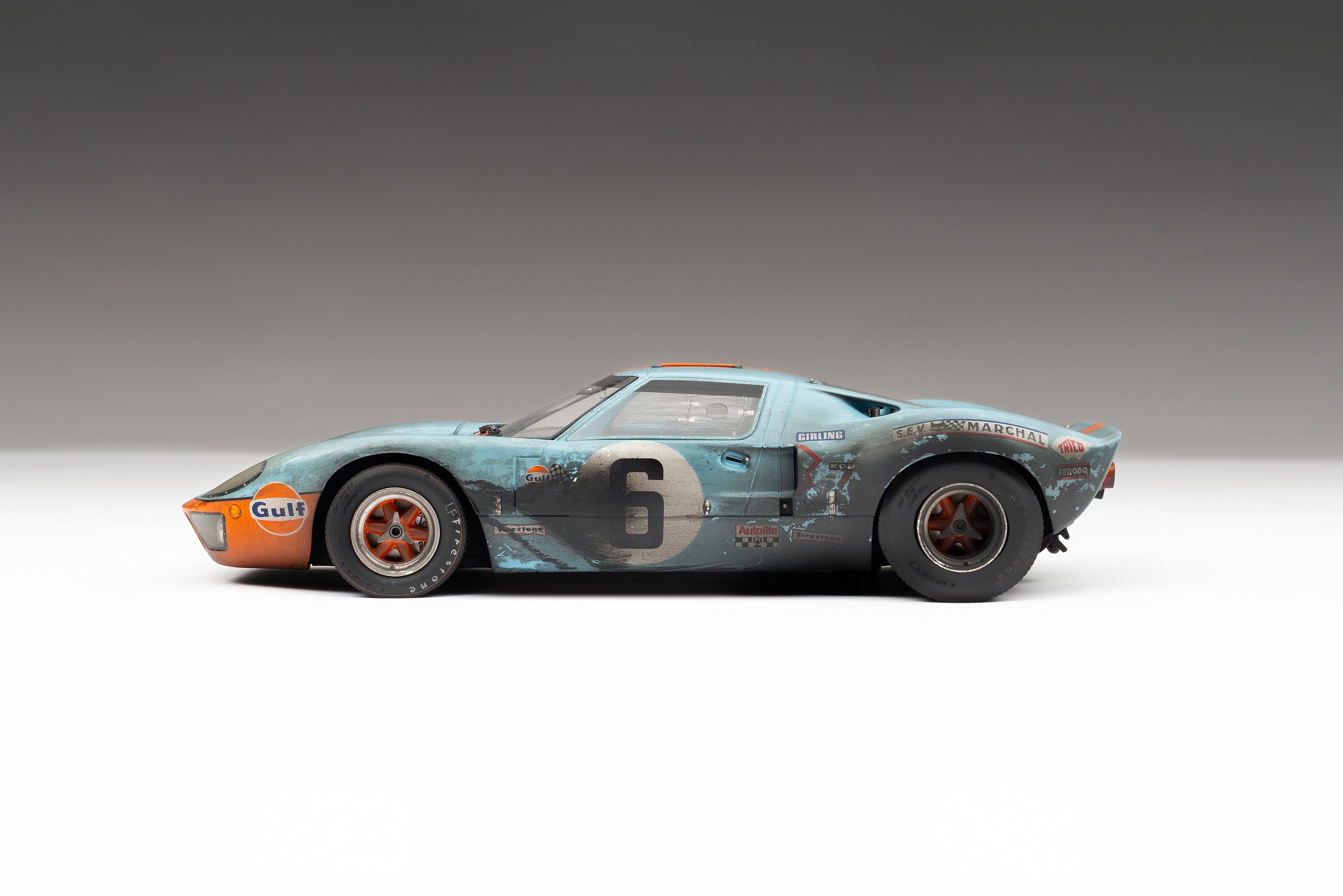 Amalgam Ford GT40 1:18 scale Le Mans 1969 winner RACE WEATHERED LIMITED EDITION