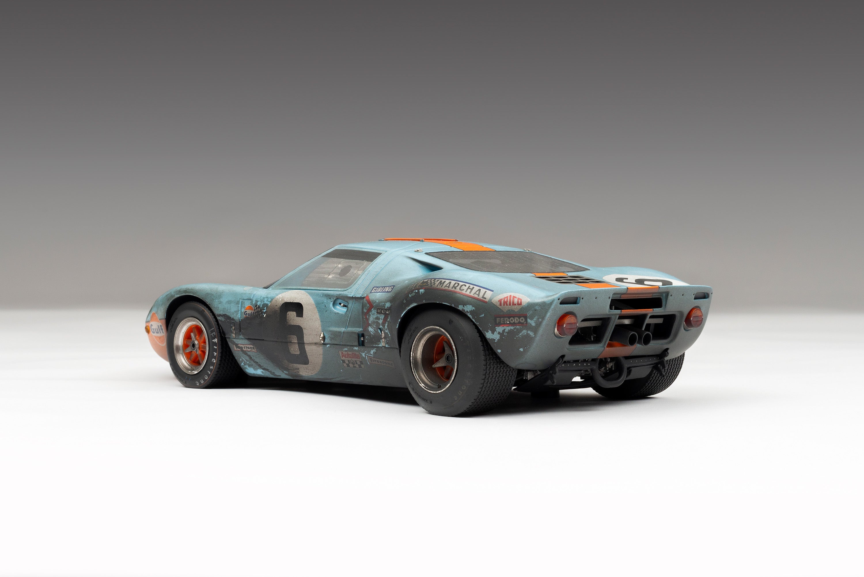 Amalgam Ford GT40 1:18 scale Le Mans 1969 winner RACE WEATHERED LIMITED EDITION