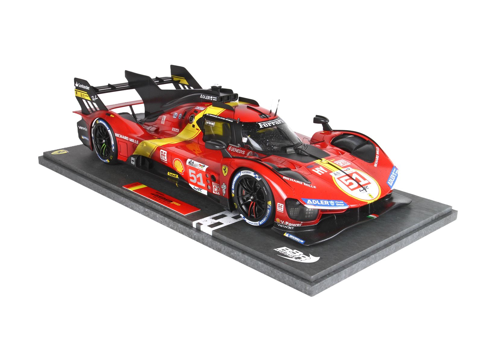 BBR 1:12 scale Ferrari 499P #51 2023 Le Mans winner Race finish