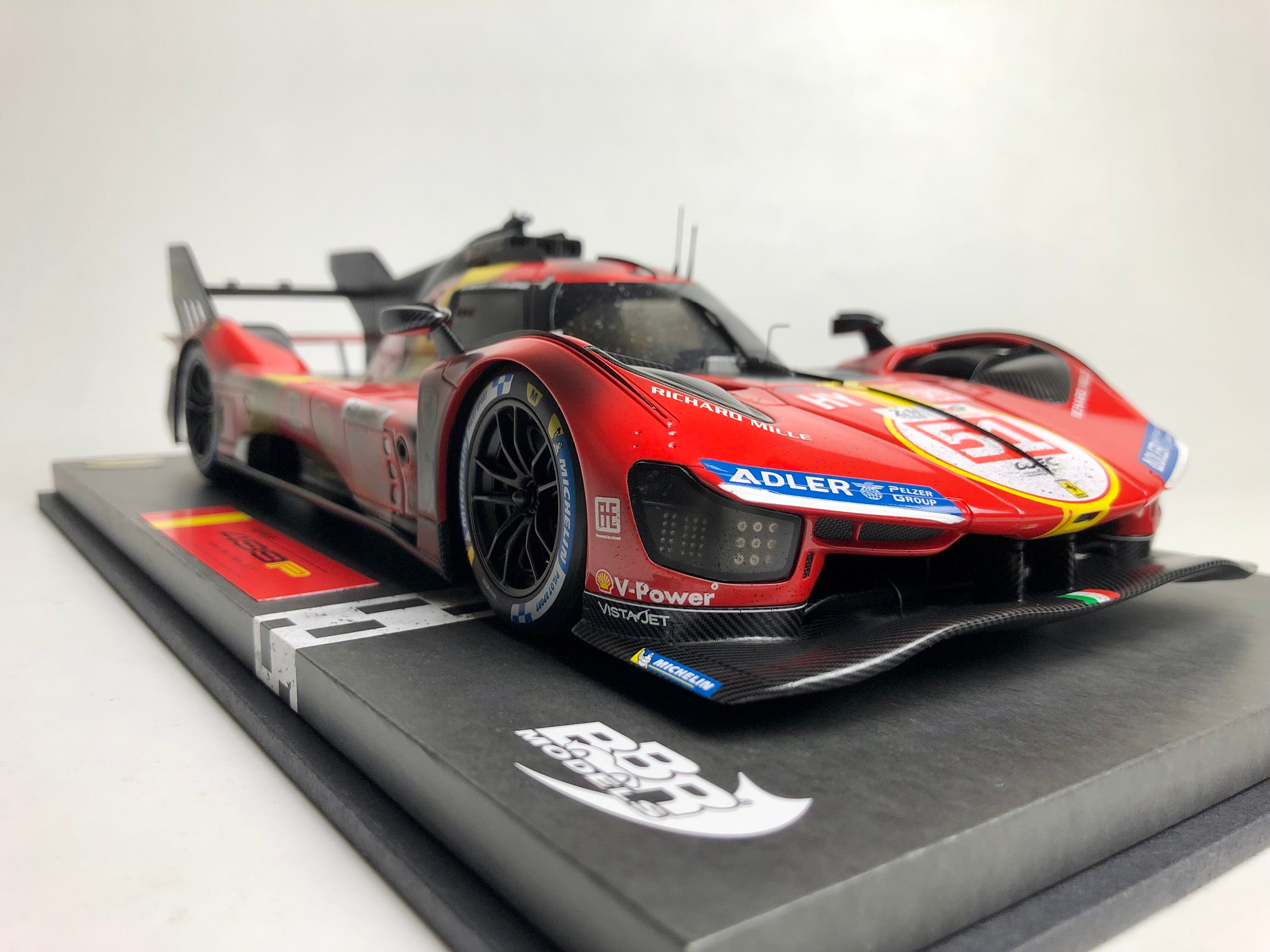 RACE FINISH BBR 1:18 scale Ferrari 499P #51 2023 Le Mans winner IN STOCK NOW!