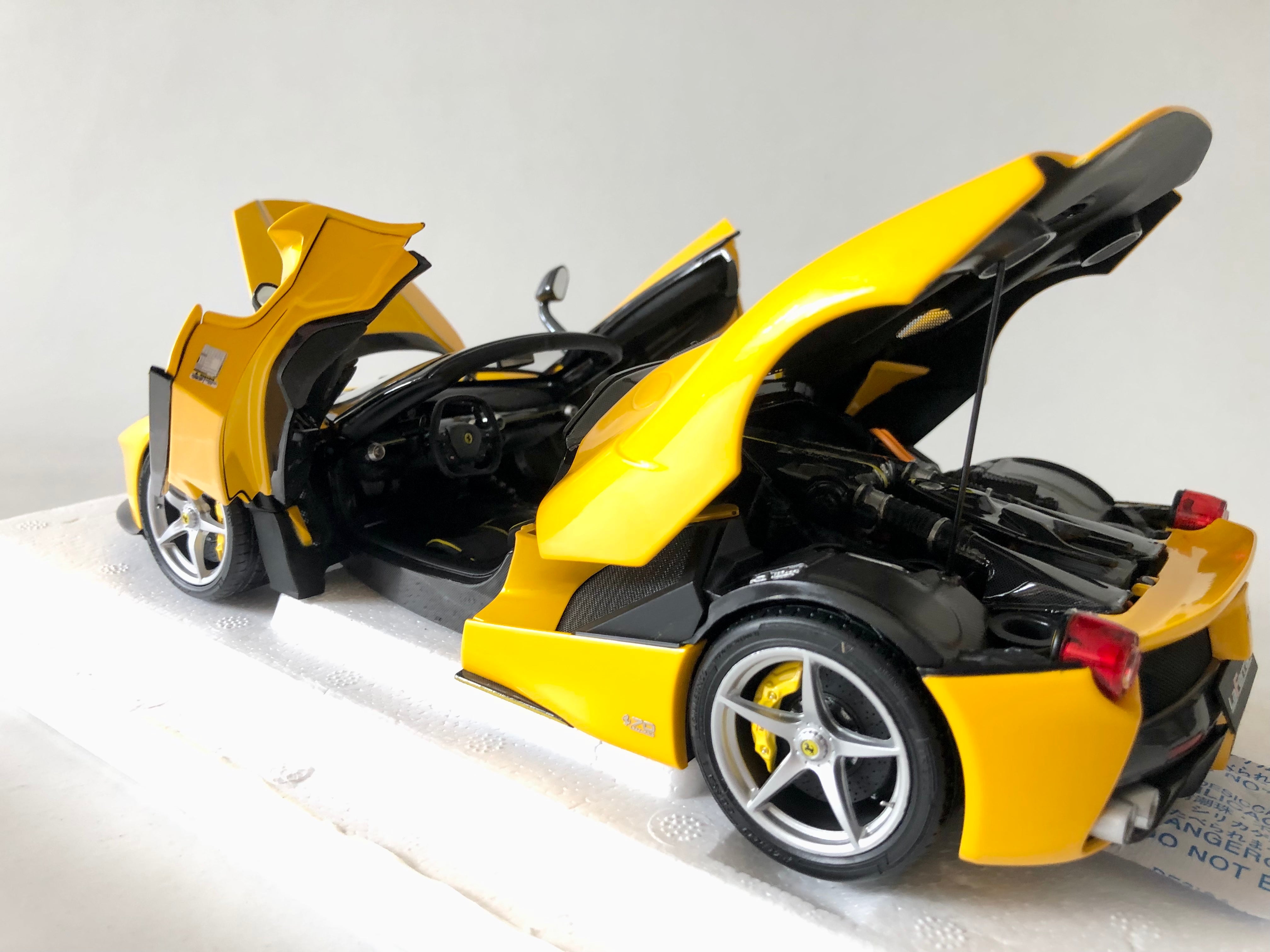 BBR La Ferrari Aperta 1:18 scale Diecast Yellow