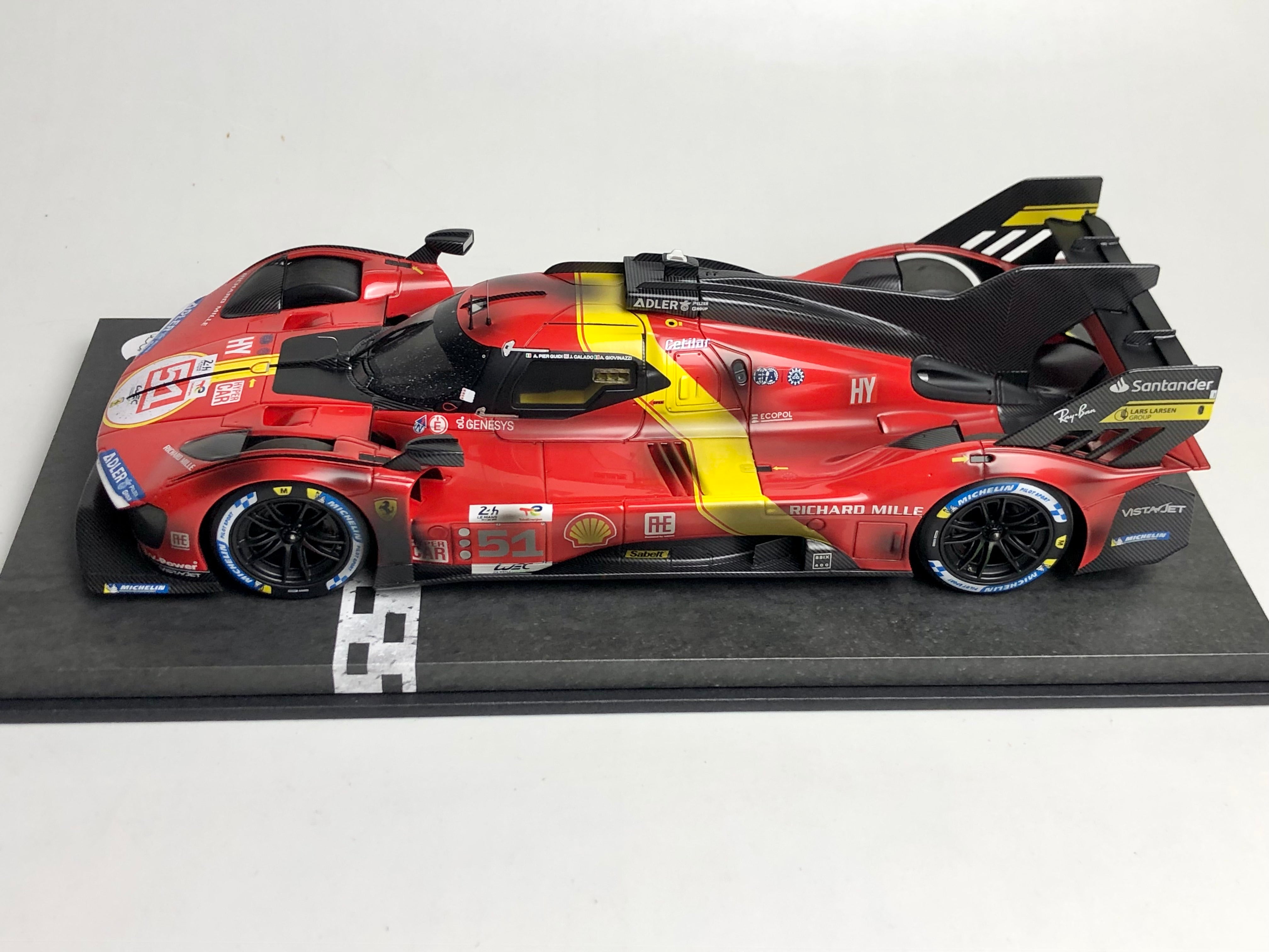 RACE FINISH BBR 1:18 scale Ferrari 499P #51 2023 Le Mans winner IN STOCK NOW!